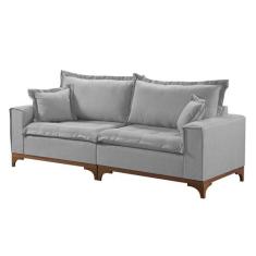 Sofá 3 Lugares Living M-47 Veludo Martins - Martins Estofados, Cinza