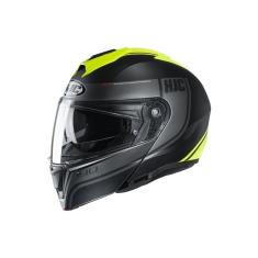 Capacete Hjc I90 Davan Preto E Verde 61 [F016]