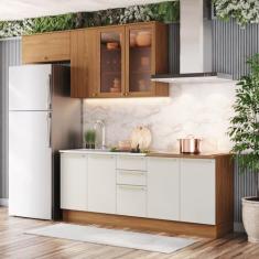 Cozinha Compacta 5 Pç com Tampo para Cooktoop Yasmin Espresso Móveis