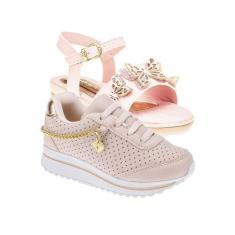 Tenis Escolar Casual e Sandalia Infantil - KIT 2 PARES Tam 24 ao 34 - 