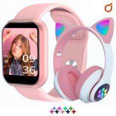 Relógio Smartwatch Digital D20 Masculino/Feminino + Fone Cat - 01Smart