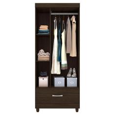 Guarda Roupa Solteiro Prince Ébano Touch - Demóbile