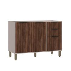 Balcão para Pia 120cm 2 Portas e 3 Gavetas sem Tampo Stylo Luciane Móveis