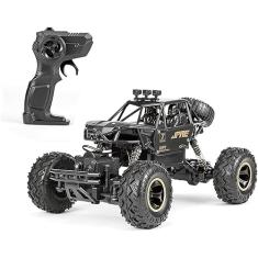 Carrinho De Controle Remoto 4x4 Monster Truck Rock Crawler 4WD Hight Speed Brush Off-Road Truggy + Bateria Extra