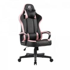 Cadeira Gamer Fortrek Vickers, Suporta até 135Kg, Preta/Rosa