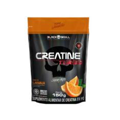 Creatina Mono-hidratada Black Skull Creatine Turbo - em Pó 150g Laranj