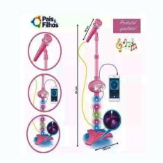 Microfone Musical Infantil c/ Pedestal Pais & Filhos