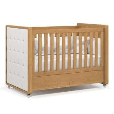 Berço Americano Tutto New Freijó com Capitonê New Boucle - Matic - Mat