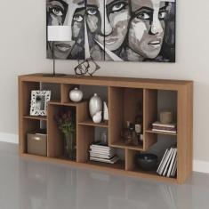 Estante Para Livros com 2 Nichos Tecno Mobili Amendoa