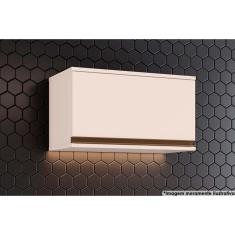 Armário de Geladeira p/ Cozinha Connect 60cm c/ 1 Porta Basculante Off White - Henn