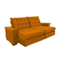 Sofá Coliseu 2.00m Retrátil E Reclinável Super Pillow - Terra