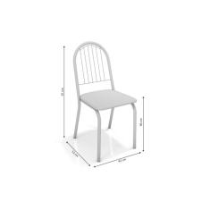 Kit 2 Cadeiras Metal Noruega Kappesberg Cromado Capuccino