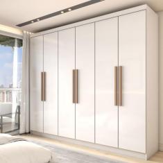 Guarda-Roupa Casal Odisseia 6 Portas 2 Gavetas Branco - Panorama Móvei