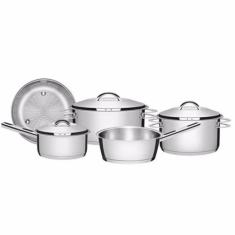 Jogo de Panelas Solar  5 Peças Aço Inox Tramontina, Inox, 5