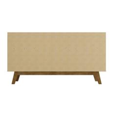 Aparador Retrô Pés De Madeira Future Bechara Off-white/cinamomo