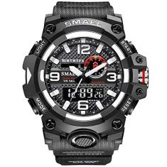 Relógio Esporte Masculino Digital Smael Quartzo 8035 Militar à prova d´água (Cinza)