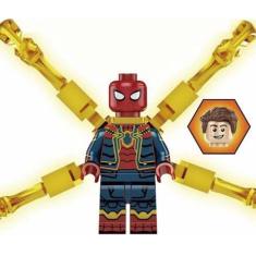 Boneco Blocos De Montar Homem Aranha Teia Cromada Spiderman
