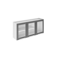 Armário Aéreo C/vidro Cozinhas Itatiaia Tarsila 3 Portas Preto