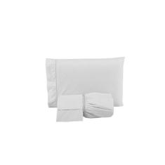 Jogo de Cama Lençol King 3 Peças Ponto Palito Simples Percal 140 Fios 