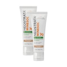 Kit 2 Protetor Solar Neostrata Minesol Oil Control FPS 70 Pele Morena 