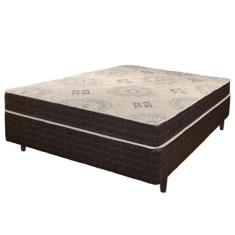Cama Box Viúva Preto + Colchão San Francisco Ortopédico Espuma D33 128