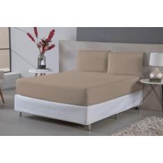 Jogo De Lençol Casal King Com Elástico 3 Peças  Percal 400 Fios - RT E