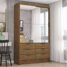 Guarda Roupa Sevilha 2 Portas de Correr Com Espelho Premium Carioca Móveis