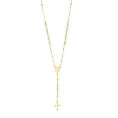 Colar Masculino Terço Rosário Para Homens Banhado A Ouro 18K