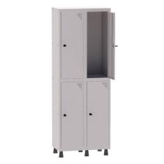 Armário Guarda Volume Locker Roupeiro 2 Vãos 4 Portas Aço GRP502/4 Cin