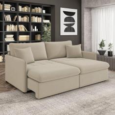 Sofá Retrátil Reclinável 2 Lugares 154cm Maili Veludo K01 - D`rossi Terra