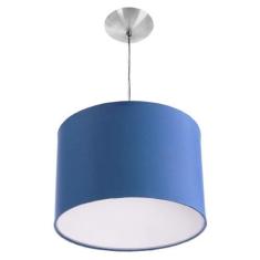 Lustre Cupula Pendente Dome 30X20cm Magnífico Azul - Marryluz