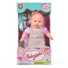 Boneca Bebezinho Vestido Rosa Claro Estrela