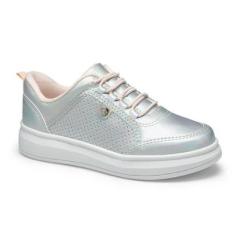 Tênis Pink Cats Infantil Calce Fácil V4161 Prata-Unissex