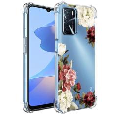 Ueokeird Capa de telefone para Oppo A55 4G/A16 4G/Oppo A16S 4G/Oppo A56 5G/A53s 5G/Oppo A54S Capa para meninas mulheres, capa protetora fina à prova de choque com padrão floral flexível TPU para Oppo