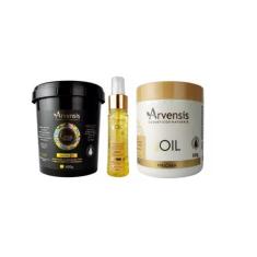 Kit Arvensis Hidratação Masc.2X1+Masc. Tec Oil+Fin. Tec Oil