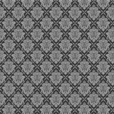 Papel De Parede Arabesco Cinza E Preto Sala Quarto Casal