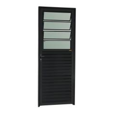 Porta Basculante Linha 25 Vidro Boreal 210x80cm Brimak Preto
