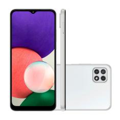 Smartphone Samsung Galaxy A22 5G 128GB Tela 6.6`` Dual Chip 4GB RAM Câm.Quádrupla+Selfie 13MP 