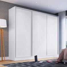 Guarda Roupa Casal 3 Portas 100% MDF London Yescasa Branco