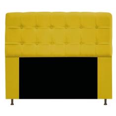 Cabeceira Estofada Mel 195 Cm King Size Suede Amarelo