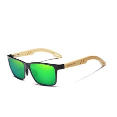 Óculos de Sol Kingseven Retro Hastes de Madeira com Proteção Uv400 H5507 (green)