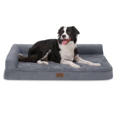 COZY KISS Cama ortopédica para cães grandes, sofá de estimação GG para cães extragrande, sofá reforçado de espuma de suporte grande com capa de forro à prova d'água, antiderrapante, confortável