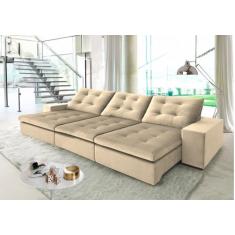 Sofá Retrátil e Reclinável 3 Lugares Mahal Espresso Móveis