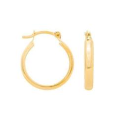 Brinco Rommanel Banhado A Ouro 18k Pequena Argola Lisa 520807