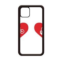 Capa para celular Apple Mobile com estampa de coração vermelho para iPhone 11 Pro Max