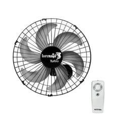 Ventilador de Parede Com Controle Remoto Tufão 50cm Preto Bivolt Loren Sid