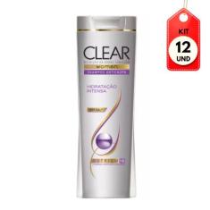 Kit C/12 Clear Anticaspa Hidratação Intensa Shampoo 200ml