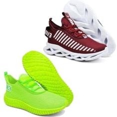 Tênis Esportivo Confortavel Evoltenn Easy Solado 4D - 2 Pares-Masculino