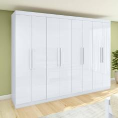 Guarda-roupa Casal Easy Slim 8 Portas Branco