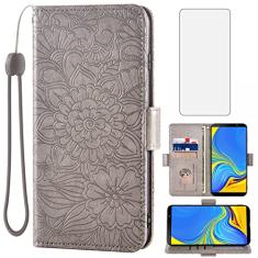 Capa carteira compatível com Samsung Galaxy Xcover Pro e protetor de tela de vidro temperado, suporte para cartão, acessórios de celular, capa para celular Gaxaly X SM-G715U SM-G715U1 feminino